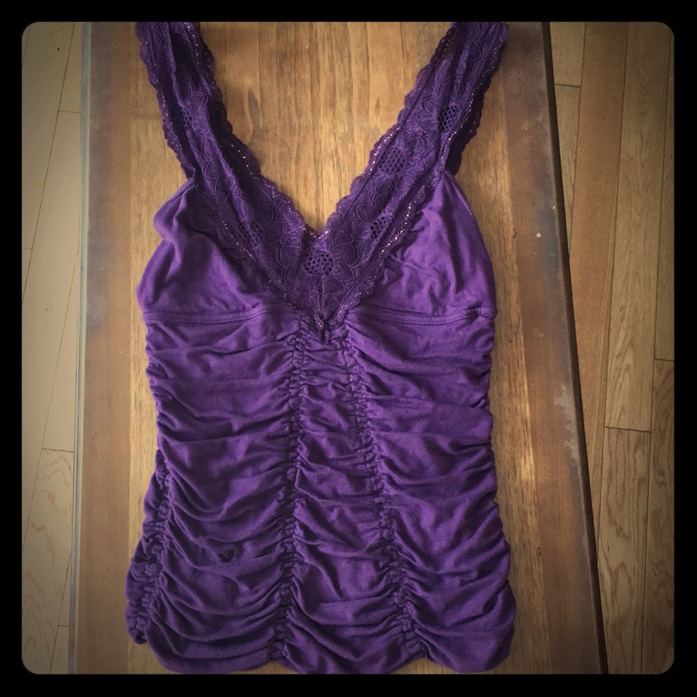 Free People Lace V Neck Tank